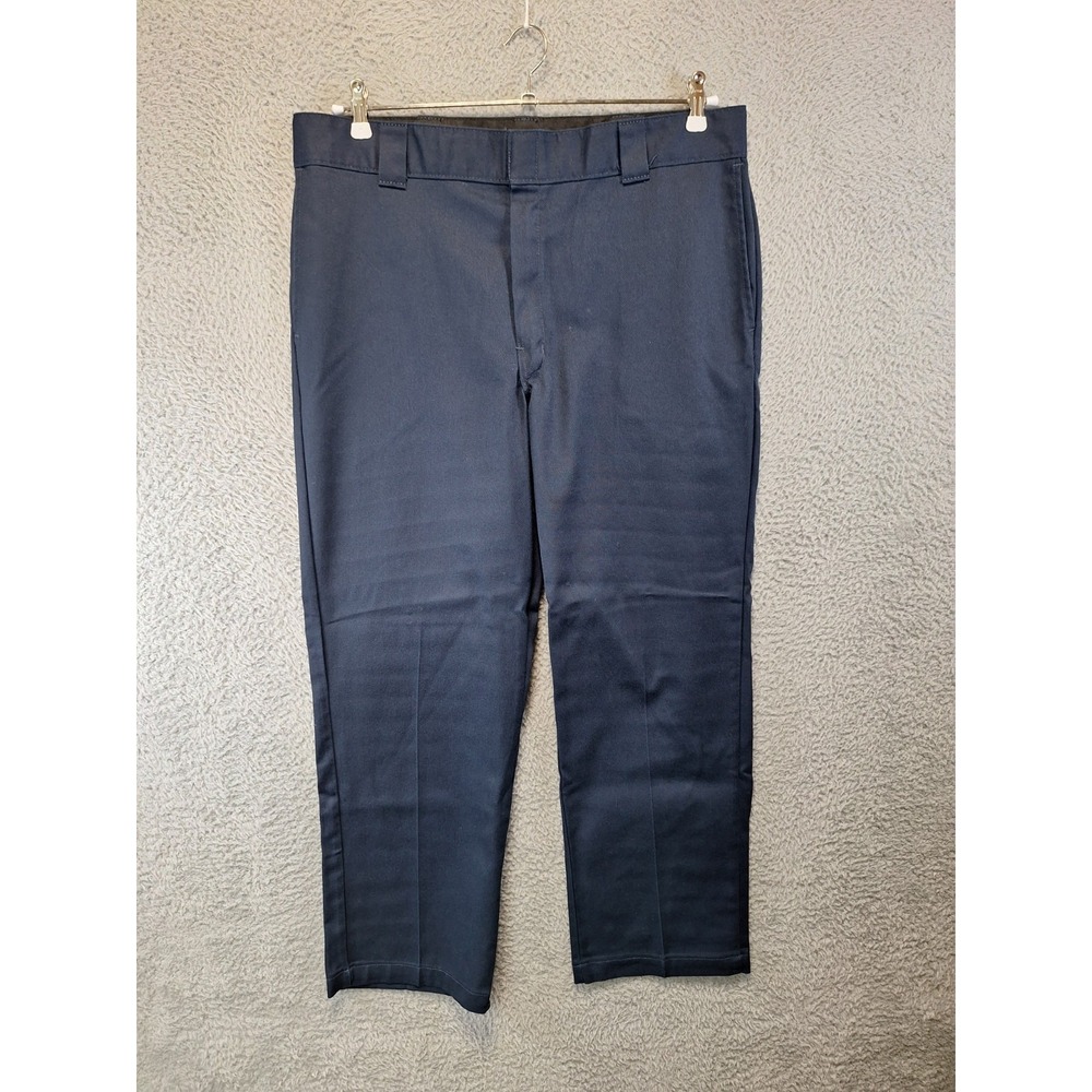 Dickies 874 Flex Work Pants Mens 38x30 (Fits 37x29) Navy Flat Front Straight Leg